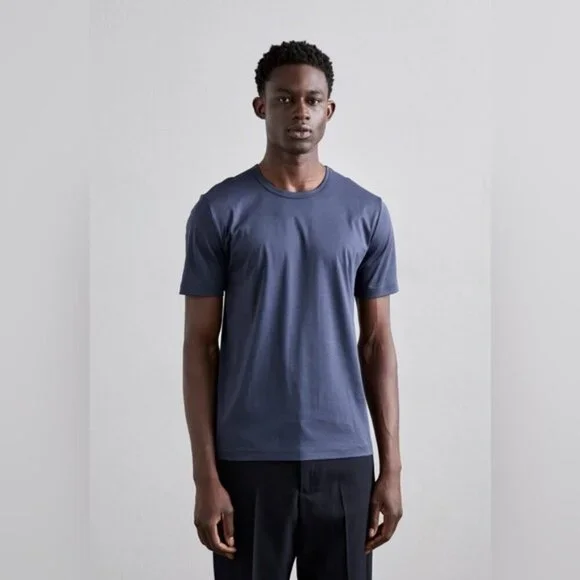 TIGER OF SWEDEN designer men’s OLAF T-SHIRT top LIGHT INK navy prima cotton XXL - Picture 2 of 12